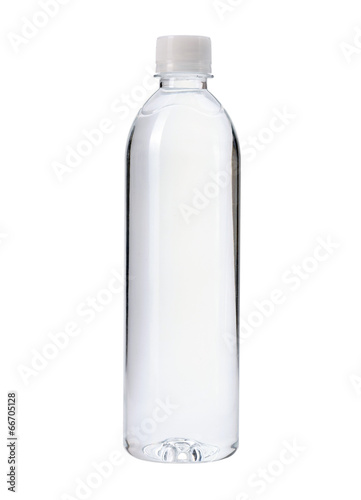 plastic bottle of water isolated on white background