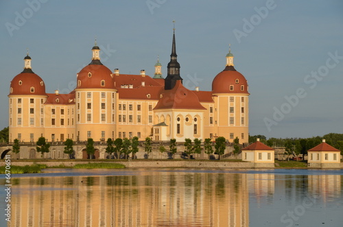 Blick zum Schloss Moritzburg