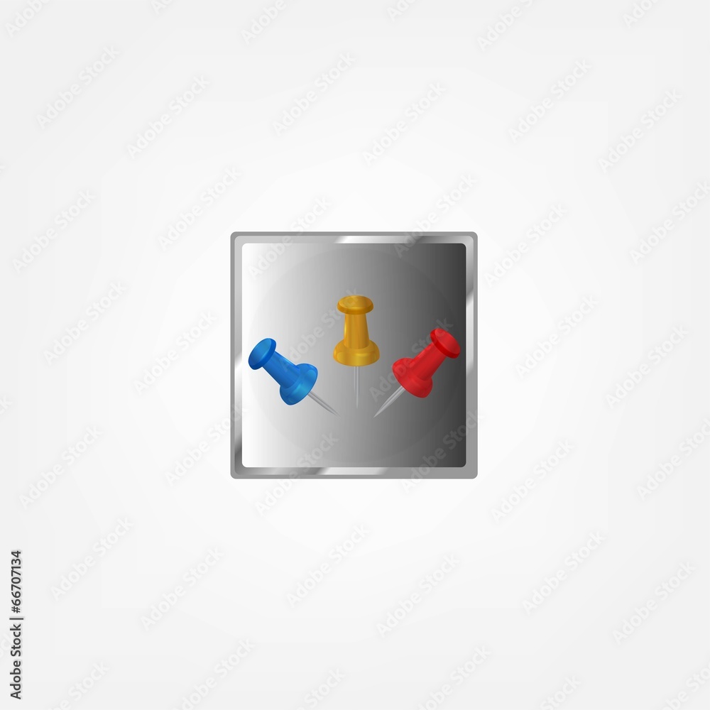 pushpin on a white background pushpin on a white background