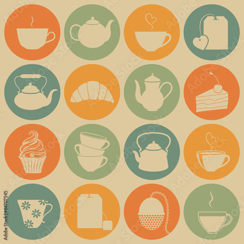 Tea icons.