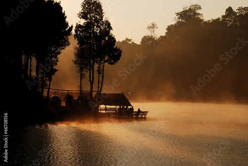 silhouette in north of thailand