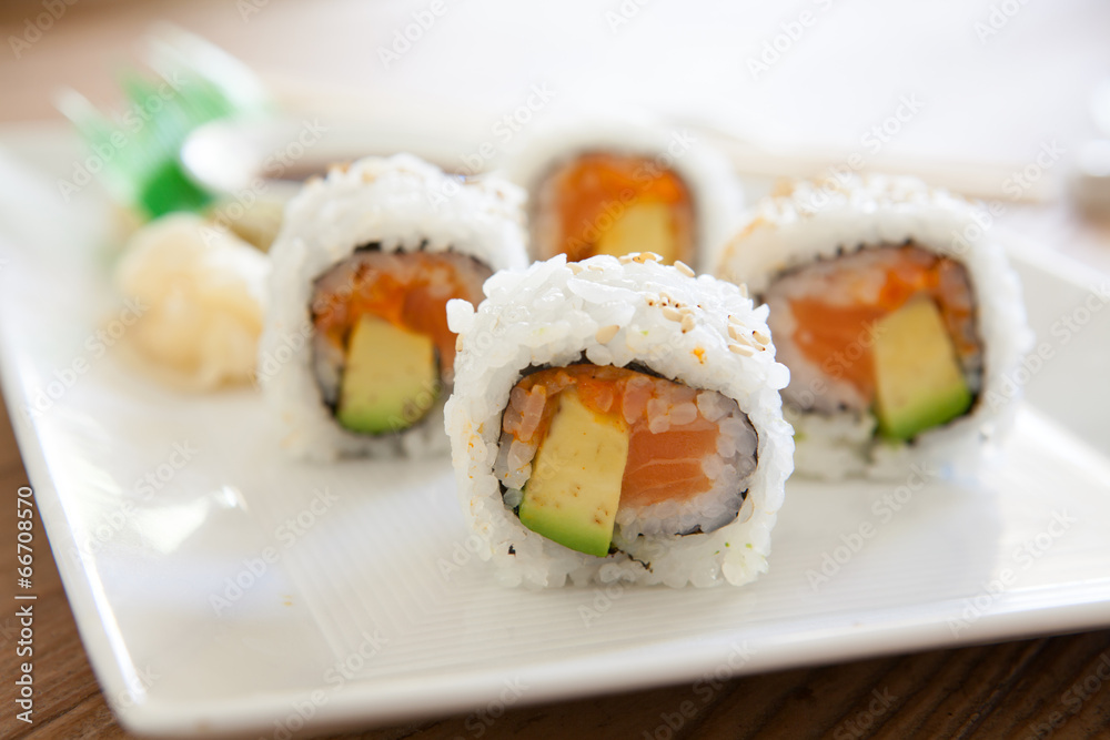Salmon Avocado Roll Salmon Avocado Roll