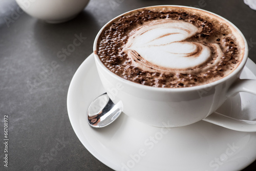 Heart shape Latte art Coffee
