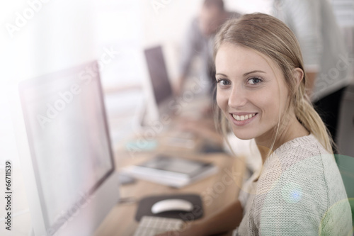 Portrait of beautiful office worker