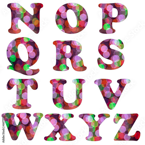 Bokeh Alphabet
