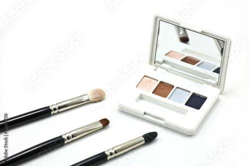 Small eye shadow palette on white background