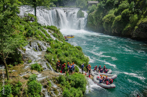 Rafting on Una river at Strbacki Buk photo