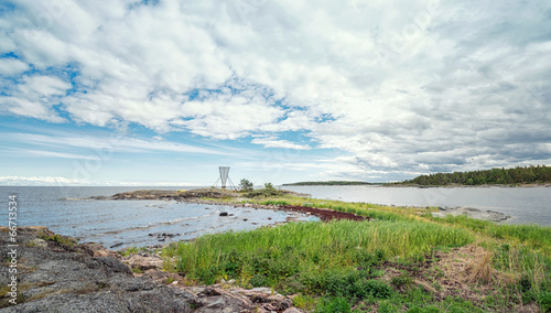Baltic coastline with sea g...
