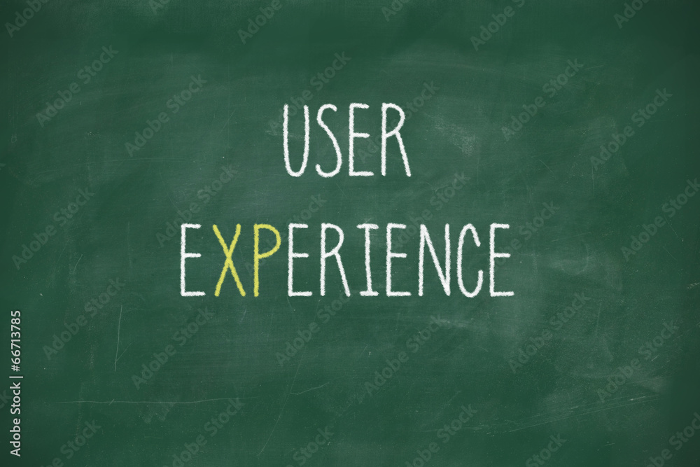 User experience handwritten on blackboard User experience handwritten on blackboard
