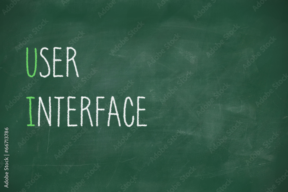 Fototapeta premium User interface handwritten on blackboard