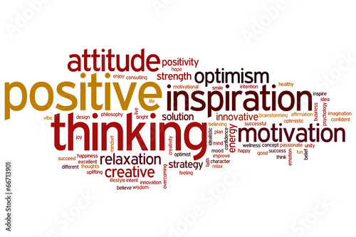 Cuadro en lienzo Positive thinking word cloud