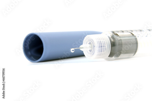 Open insulin syringe pen