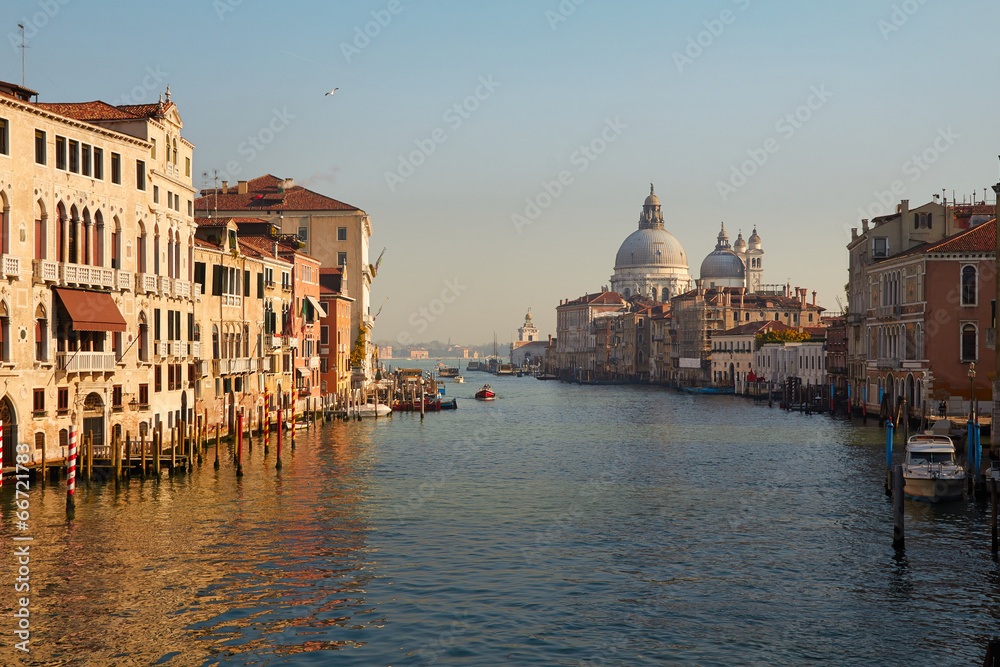 Sea view on Venice grand channel at the morning