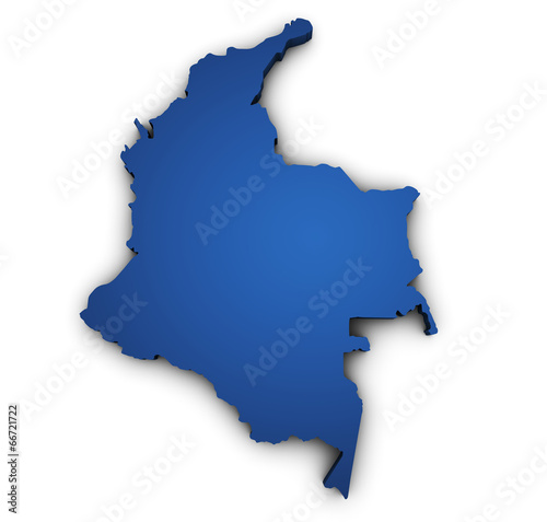 Map Of Colombia 3d Shape