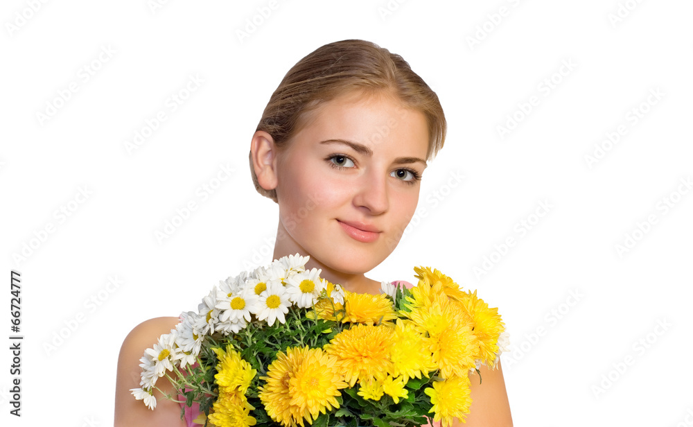 girl with bouquet