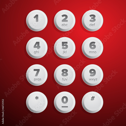 User interface keypad for phone