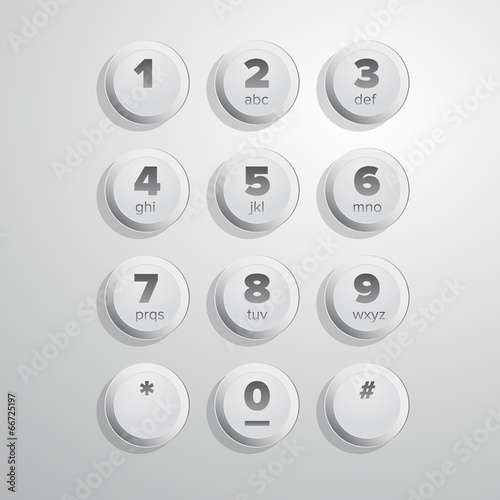 User interface keypad for phone