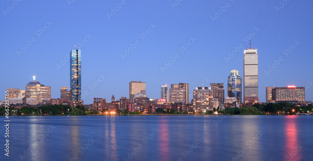 Boston, view of Back Bay from Cambridge
