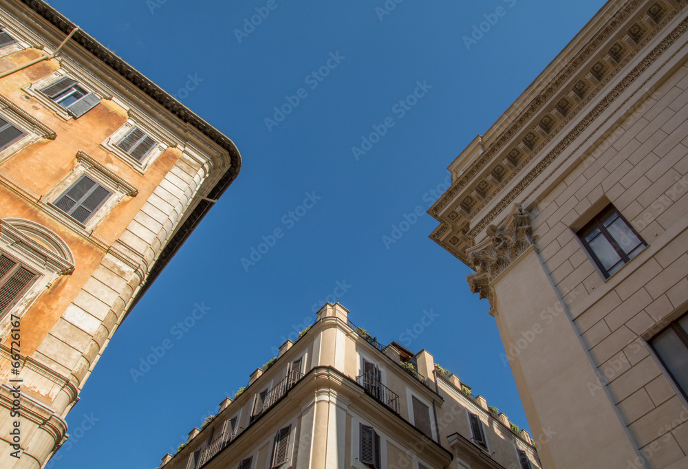 Obraz premium Three houses in Rome