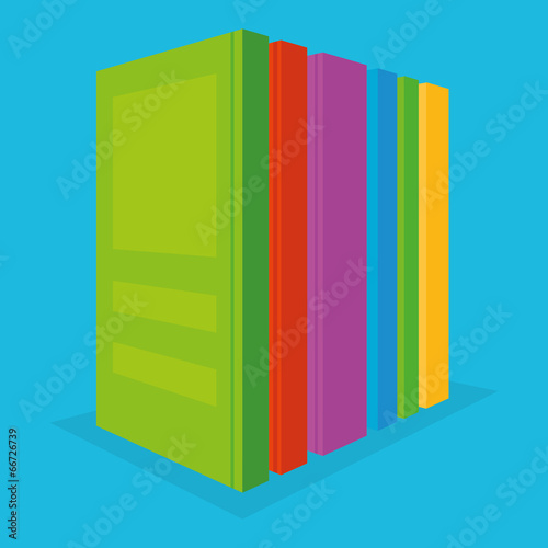 Group Of Colorful Books Illustration Isolated