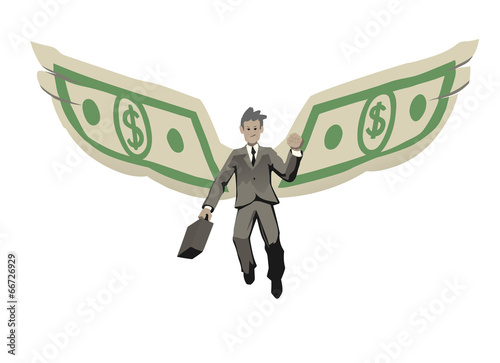 winged businessman
