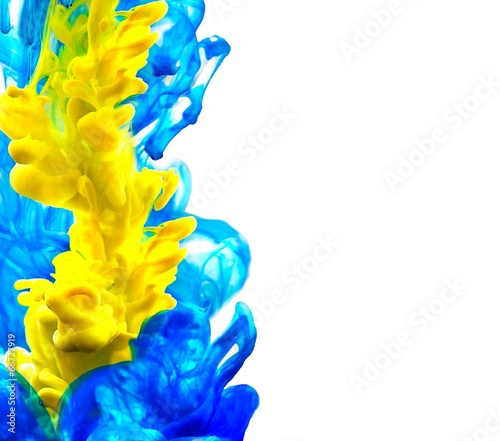 Abstract blue and yellow background. Vector.