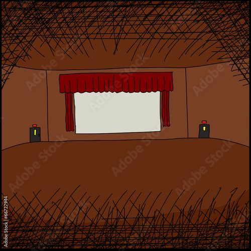 Movie Screen in Room
