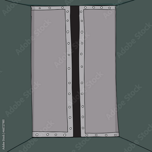 Partially Open Door