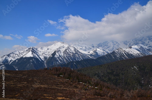 High Mountain Range in Yunnan  China