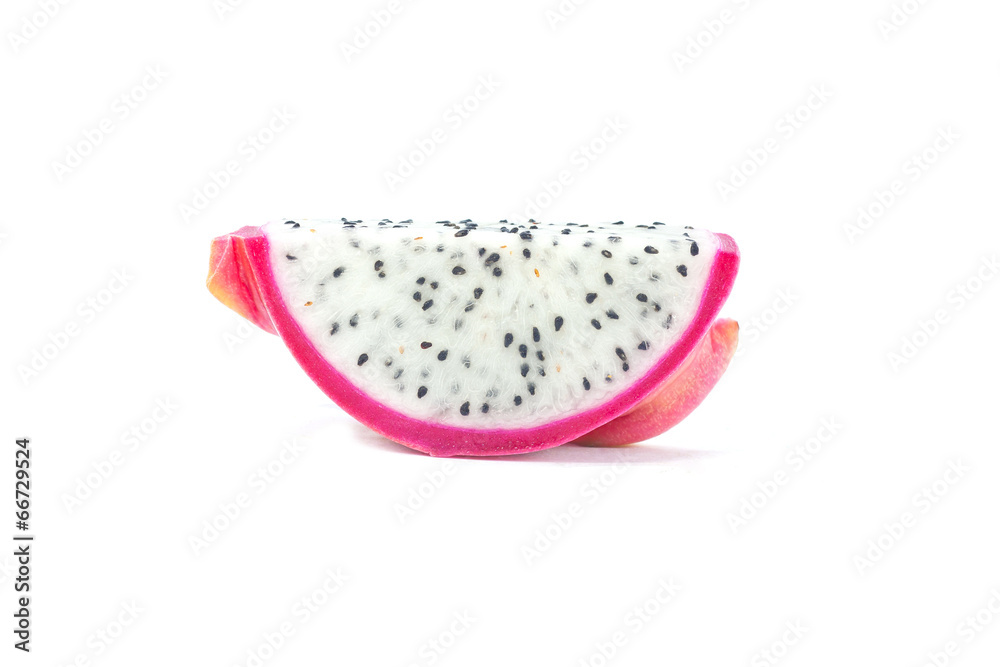 Pink dragon fruit Isolated on white background Pink dragon fruit Isolated on white background