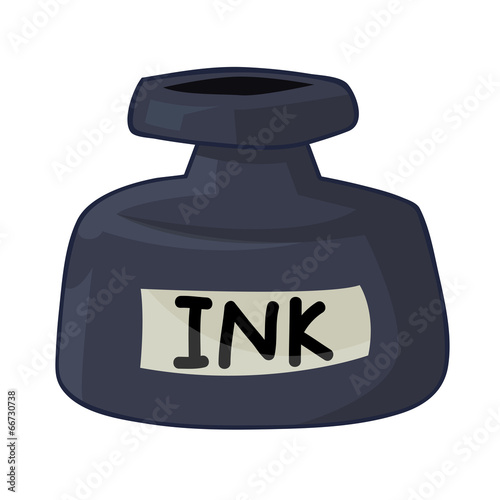 ink bottle isolated illustration