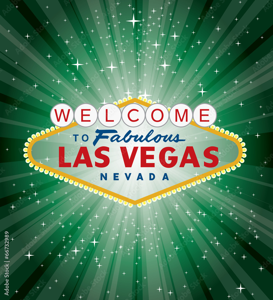 Naklejka premium green vegas burst