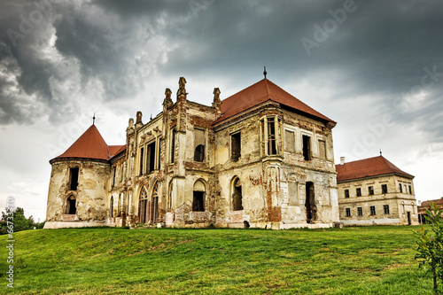 The ruins of  Banffy Castle  in Bontida
