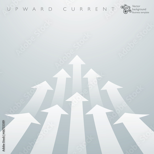 Infographic Background Upward Current _ White Arrows
