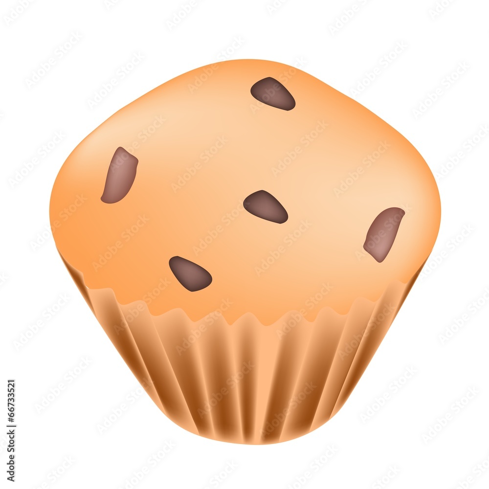 Fototapeta premium Thai Muffins with Raisins on White Background