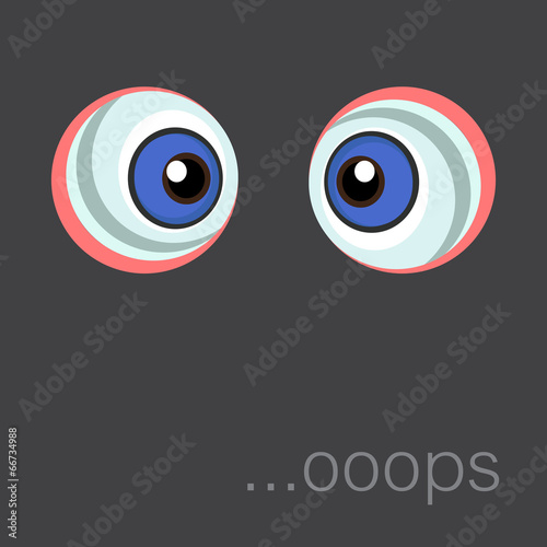 Background with cartoon eyes. Eps 10