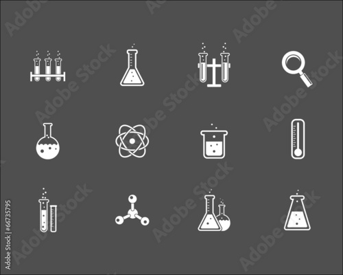 Set of science and research icons