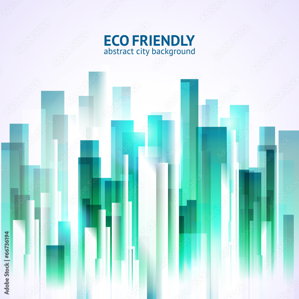 Eco friendly abstract city background
