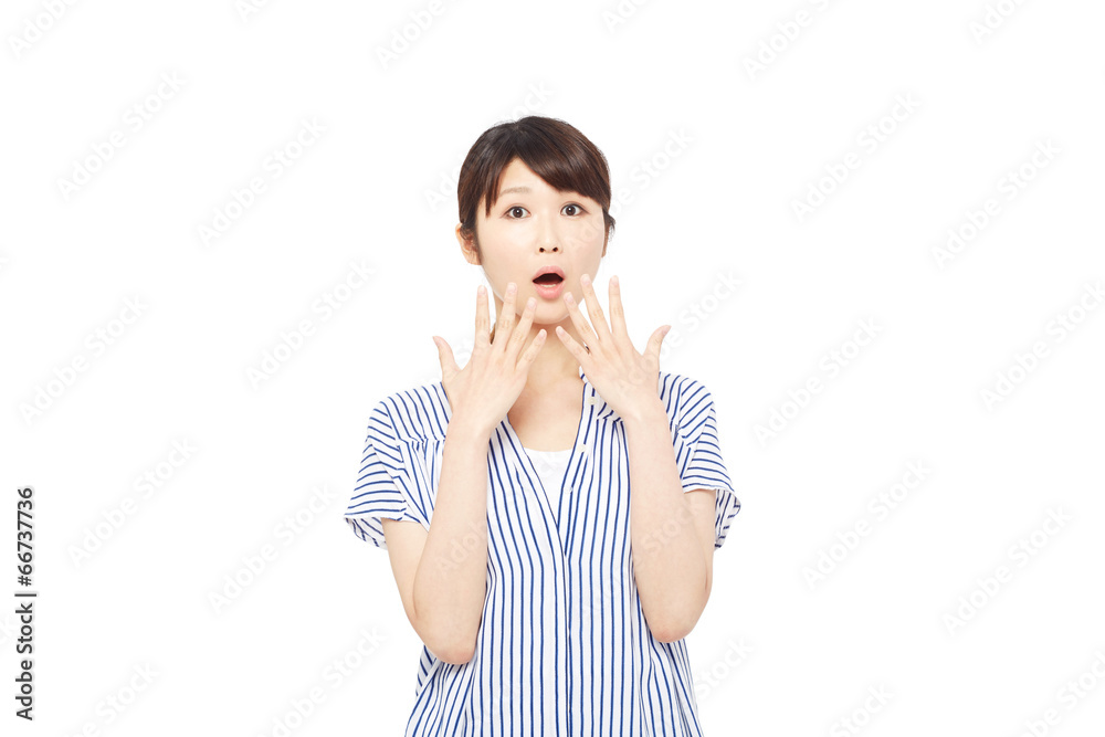 女性 驚く 女性 驚く