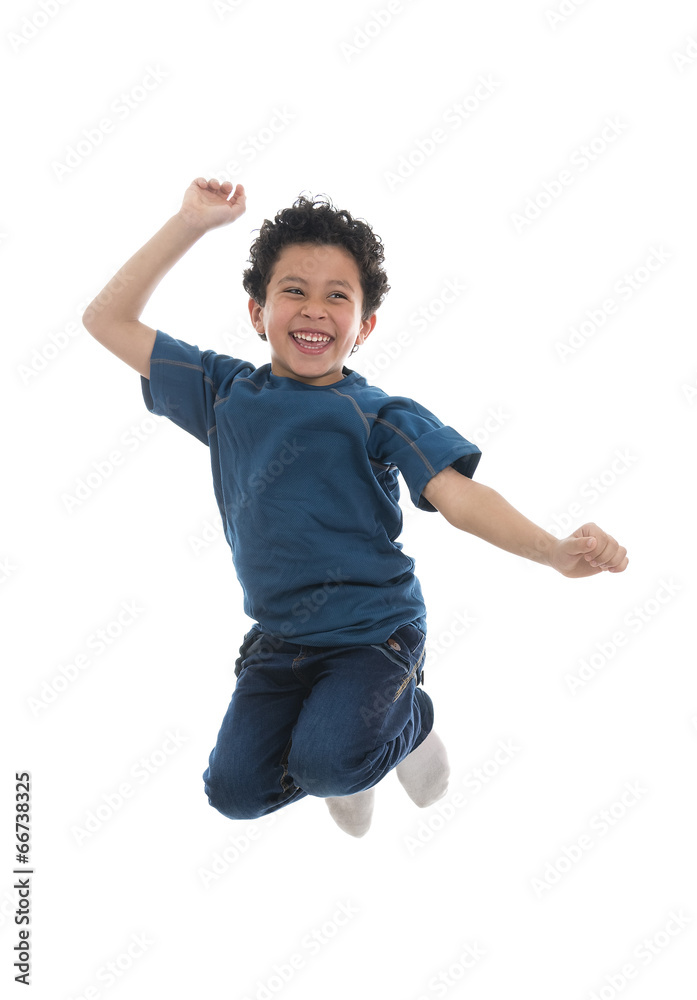 Active Happy Boy Jumping with Joy Active Happy Boy Jumping with Joy