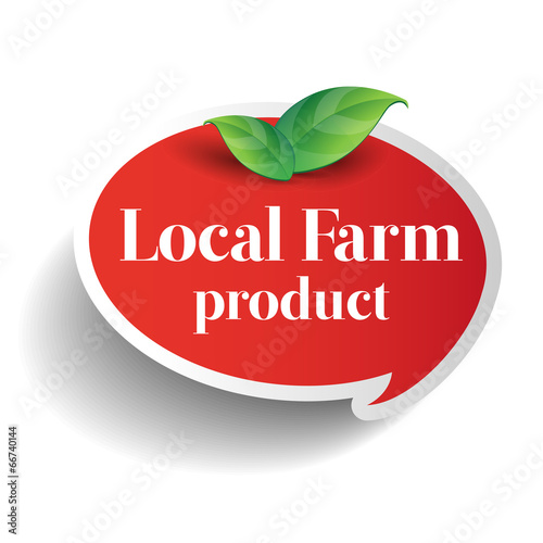 Local farm product food label, badge or seal