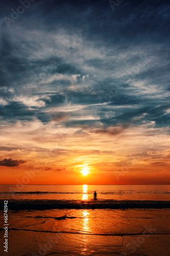 Epic sunset at the ocean