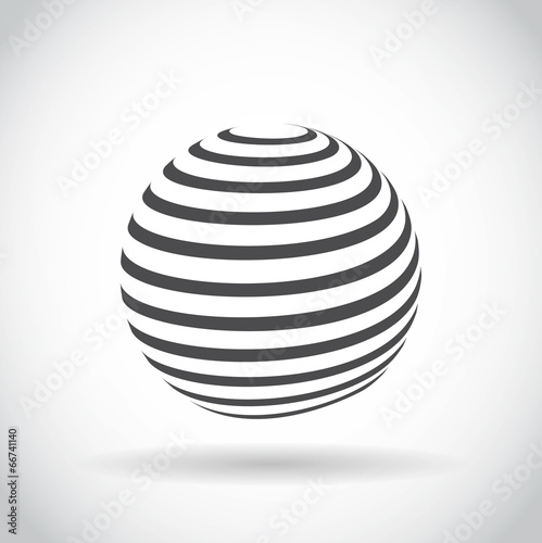 Abstract swirl sphere globe symbol