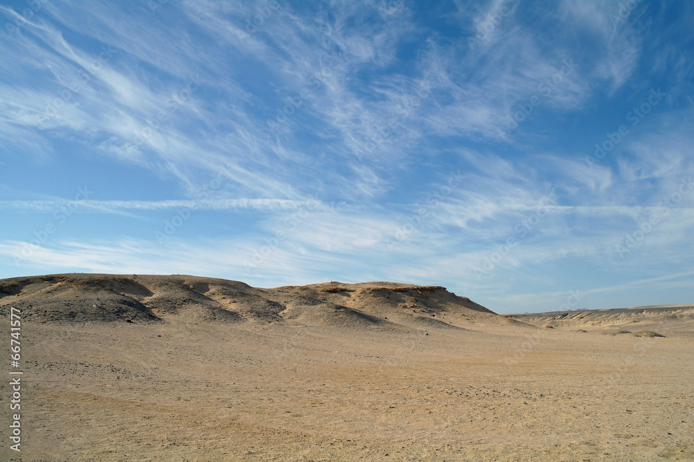 Fototapeta premium Stone and sandy Egyptian desert.