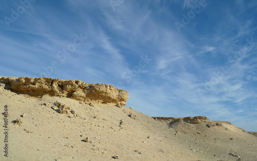 Stone Sandy Egyptian desert.