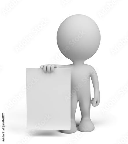 Foto Person with the announcement