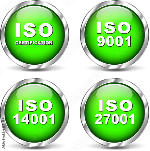 Vector iso certification icons