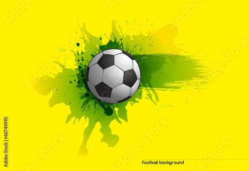 Creative modern football background with Brazil colors grunge