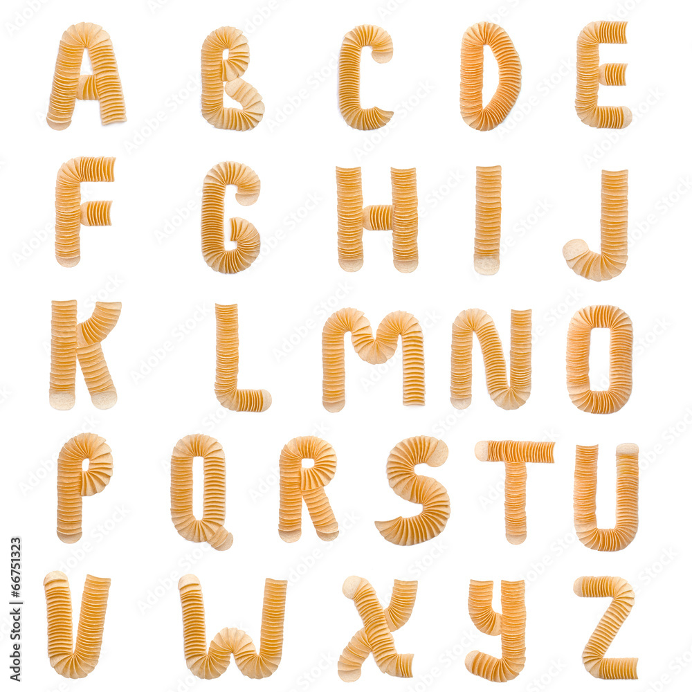 All letters composed of chips All letters composed of chips