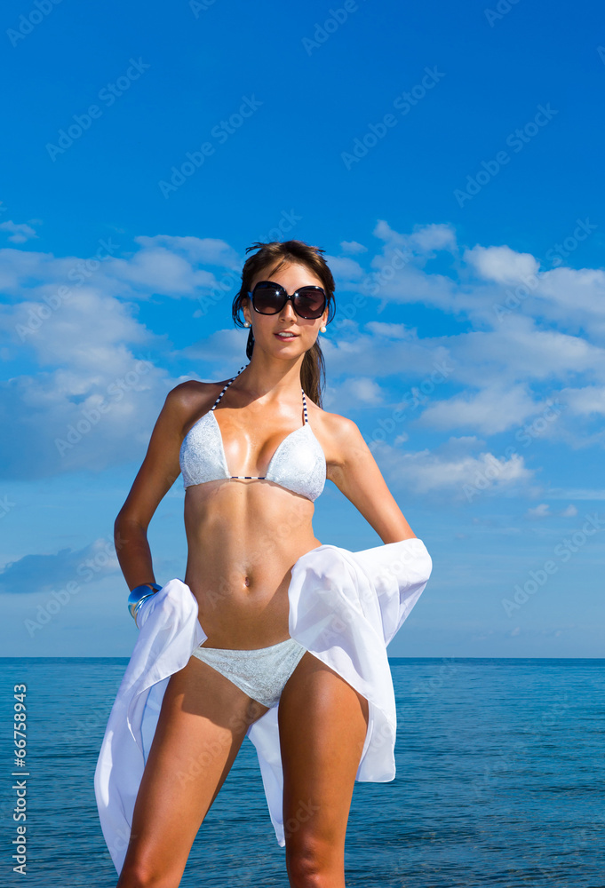 woman on the beach